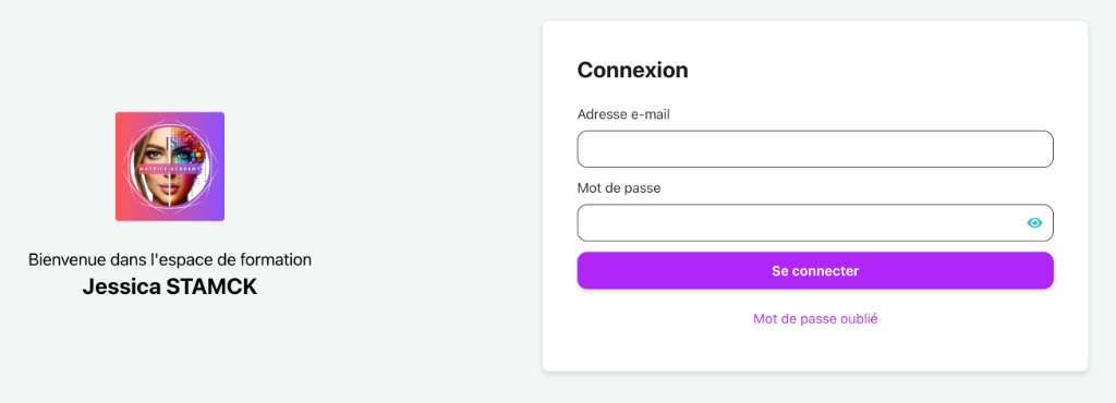 Page de connexion Teachizy avec le lien Mot de passe oublié sous le bouton Se connecter